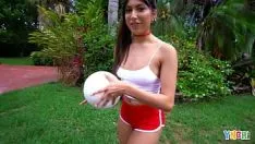 Play She is so excited that she could have a sex game with a man who