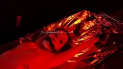 تشغيل امتدت سجين عبودية ويصرخ في الحرارة