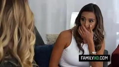 Play Stepmom Armani Black Joins Stepson's Rough Sex Session with GF